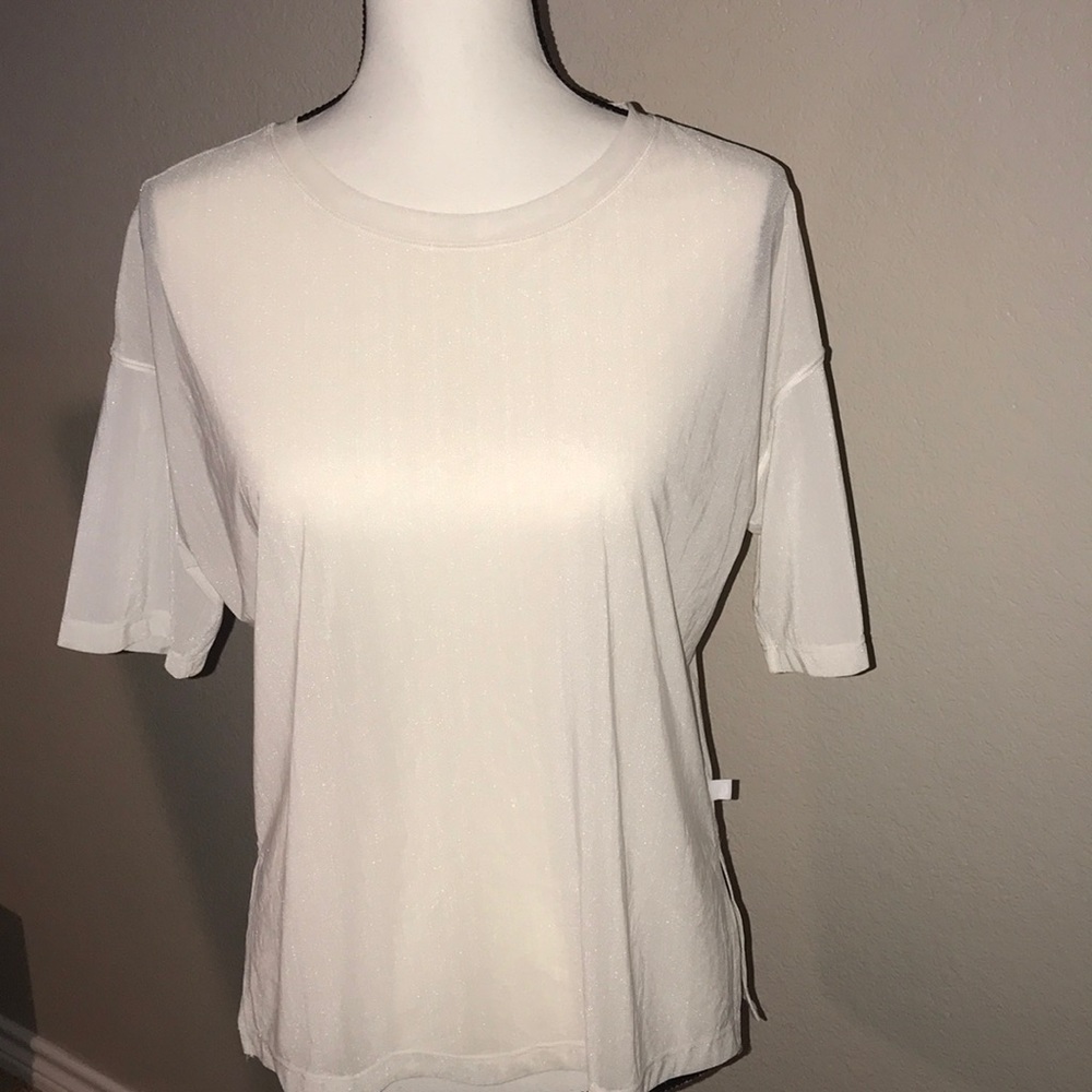 Lululemon sheer t-shirt, very cute over a tank